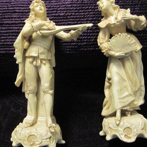 Pair of Antique KPM Figurines